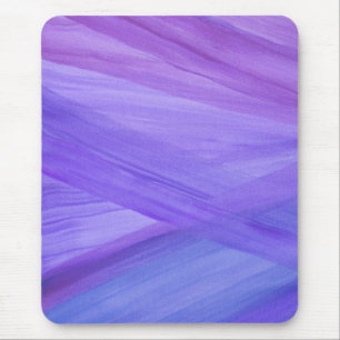 Cool Purple Abstract Watercolor Pattern Mouse Mat