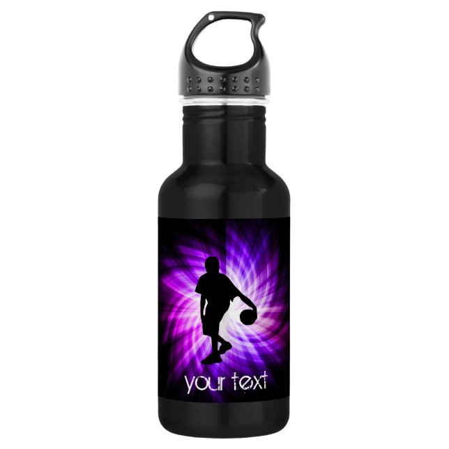 Cool Purple Basketball 532 Ml Water Bottle (Front)