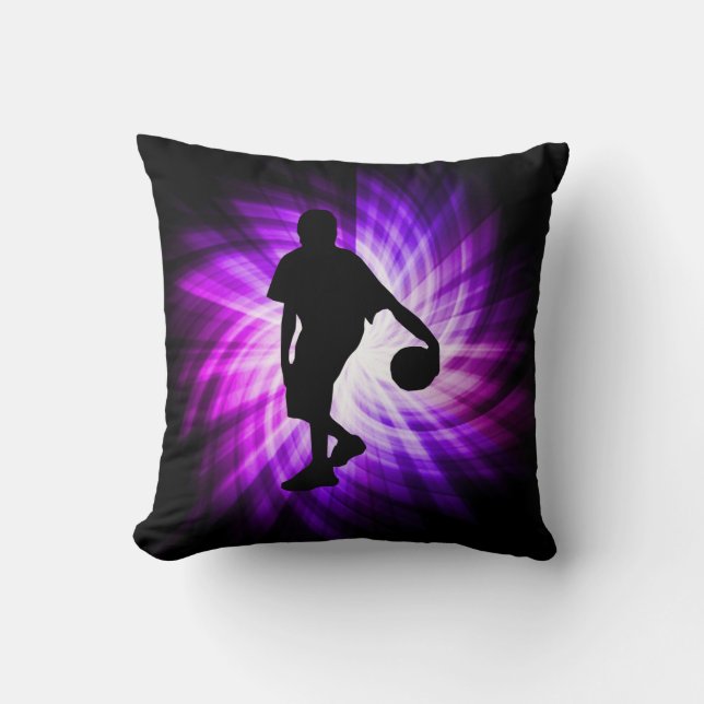 Cool Purple Basketball Cushion (Front)