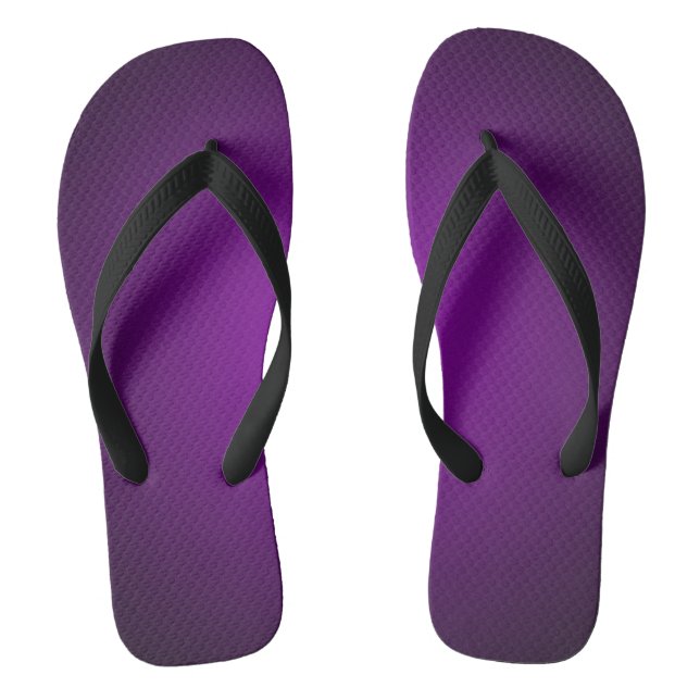 Cool Purple-Black Grainy Vignette Flip Flops (Footbed)