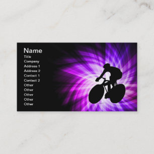 Cool Purple Cycling Business Card