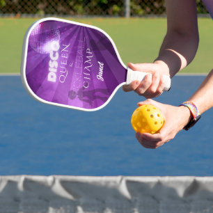 Cool Purple Disco Queen Pickleball Champ Paddle