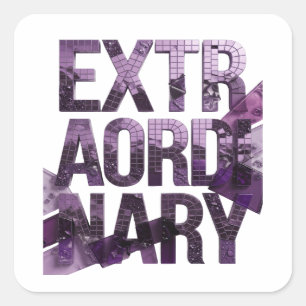 Cool Purple EXTRAORDINARY Sticker Design