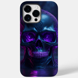 Cool purple fire skull Case-Mate iPhone 14 pro max case