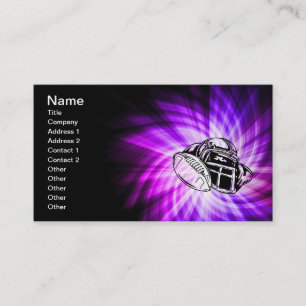 Cool Purple Football Business Card