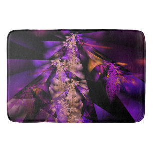 Cool purple leaves bath mat