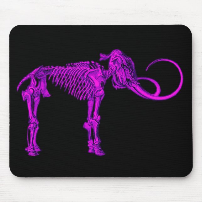 Cool Purple Mammoth Skeleton Mouse Mat (Front)