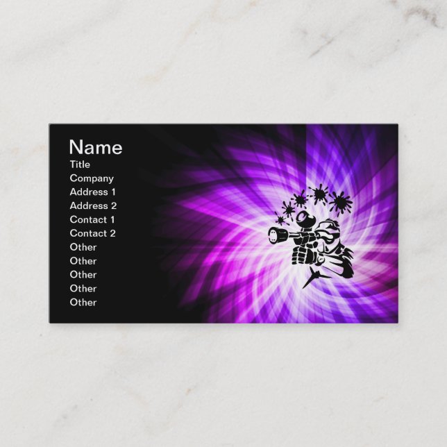 Cool Purple Paintball Business Card (Front)