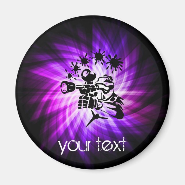 Cool Purple Paintball Magnet (Front)