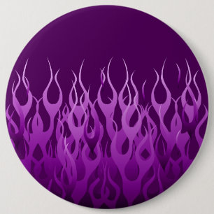 Cool Purple Racing Flames Design 6 Cm Round Badge