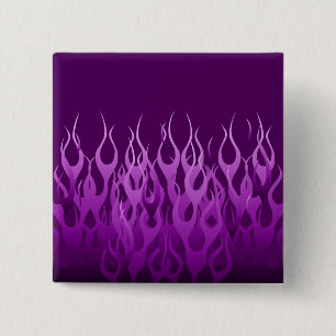 Cool Purple Racing Flames Graphic 15 Cm Square Badge