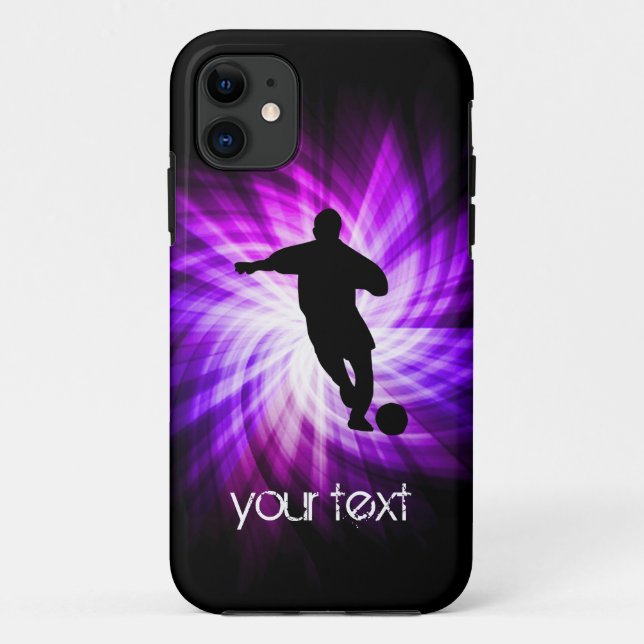 Cool Purple Soccer Case-Mate iPhone Case (Back)