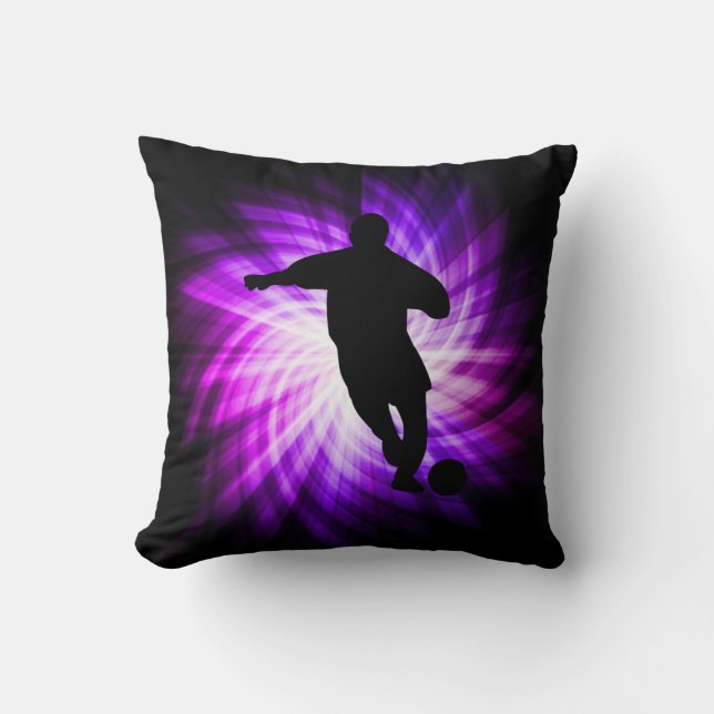 Cool Purple Soccer Cushion (Front)