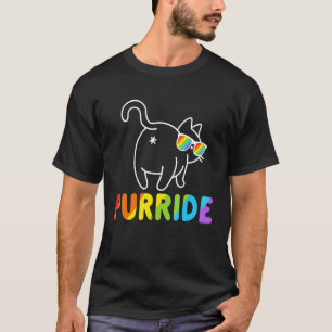 Cool Purride Cats Rainbow Lgbt Gay Lesbian Pride C T-Shirt