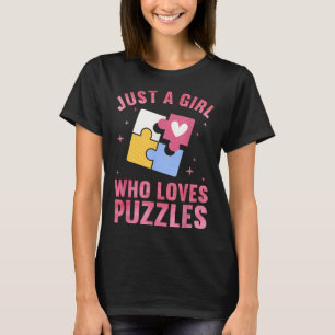 Cool Puzzle Design For Women Girls Jigsaw Lover Pu T-Shirt