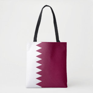 Cool Qatar Flag Fashion Tote Bag