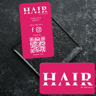 Cool QR Code Hairstylist Cosmetology Professional Business Card