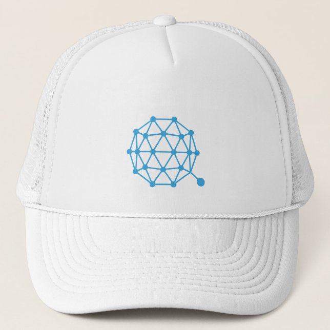 Cool Qtum Cryptocurrency Coin Sign Trucker Hat (Front)