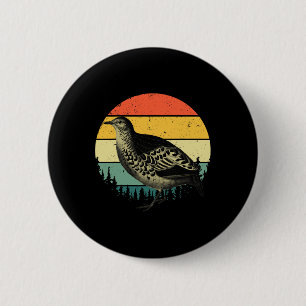 Cool Quail Art Men Women Bird Hunter Quail Upland 6 Cm Round Badge