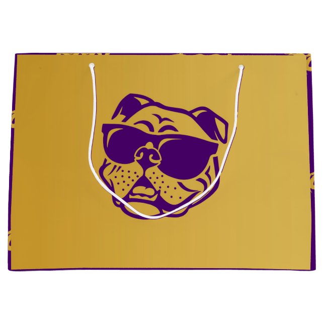 Cool Que Dog- Omega Psi Phi Large Gift Bag (Front)