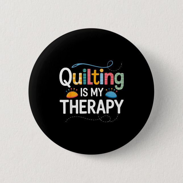 Cool Quilting Art For Men Women Sewing Quilt Lover 6 Cm Round Badge (Front)