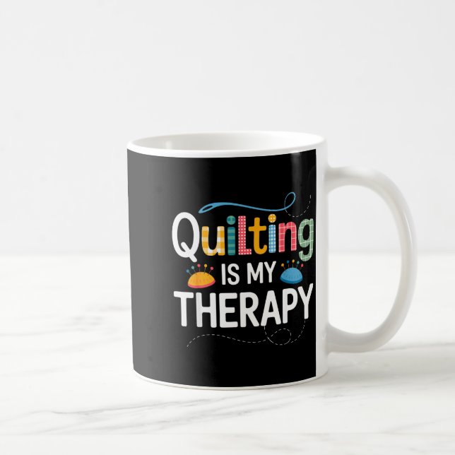 Cool Quilting Art For Men Women Sewing Quilt Lover Coffee Mug (Right)