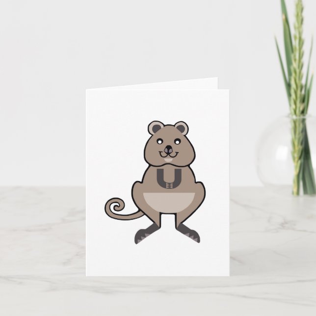 Cool QUOKKA - Marsupial - Wildlife - Nature - Card (Front)