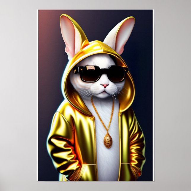 Cool Rabbit Poster (Front)
