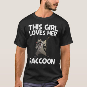 Cool Raccoon For Girls Kid Trash Panda Animal Wild T-Shirt