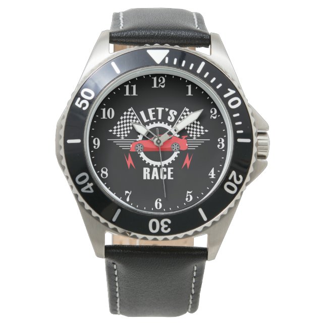 Cool  racing car men watch (Front)