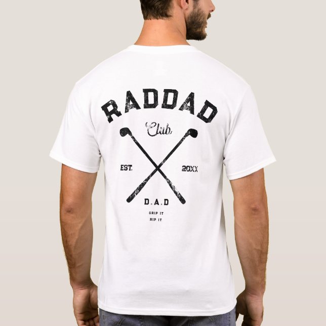 Cool Rad Dad Golf Club Funny Father's Day T-Shirt (Back)
