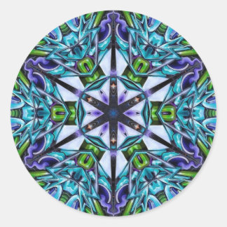 Cool Radiance Mandala Classic Round Sticker