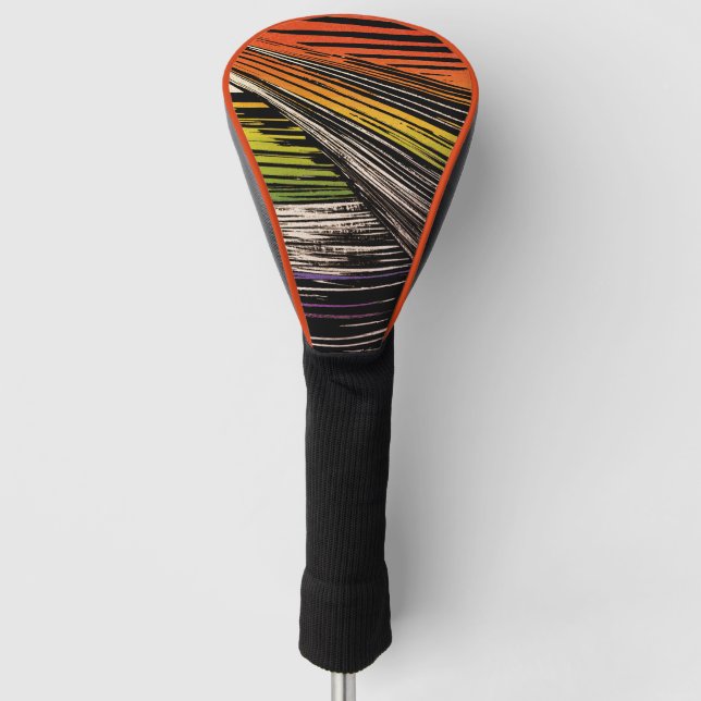 Cool Rainbow Bandanna Golf Head Cover (Front)