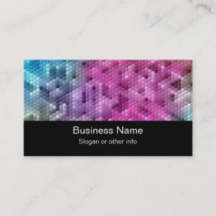 Cool Rainbow Colour Mosaic Business Card