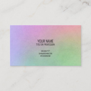 Cool Rainbow Design Print Custom Personalized Business Card