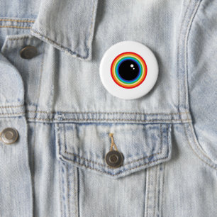 Cool Rainbow Eyeball 6 Cm Round Badge