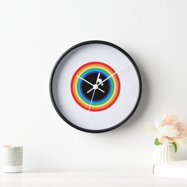 Cool Rainbow Eyeball Clock (Home)