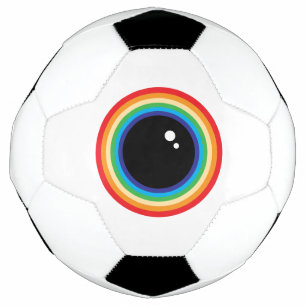 Cool Rainbow Eyeball Football