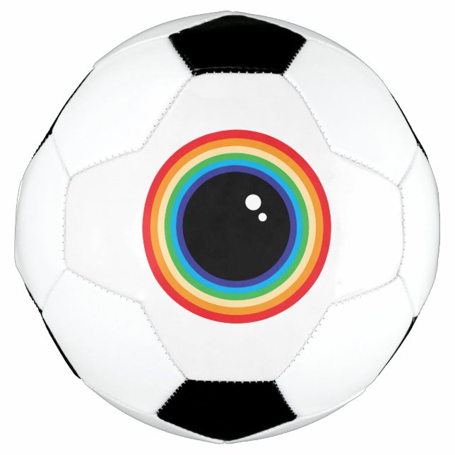 Cool Rainbow Eyeball Football (Front)
