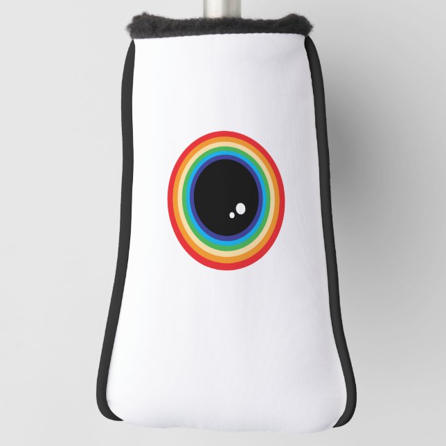 Cool Rainbow Eyeball Golf Head Cover (Rotate 90)