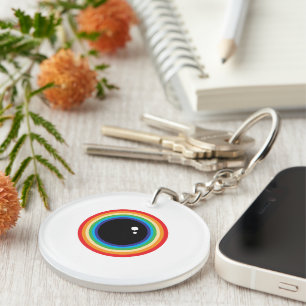 Cool Rainbow Eyeball Key Ring