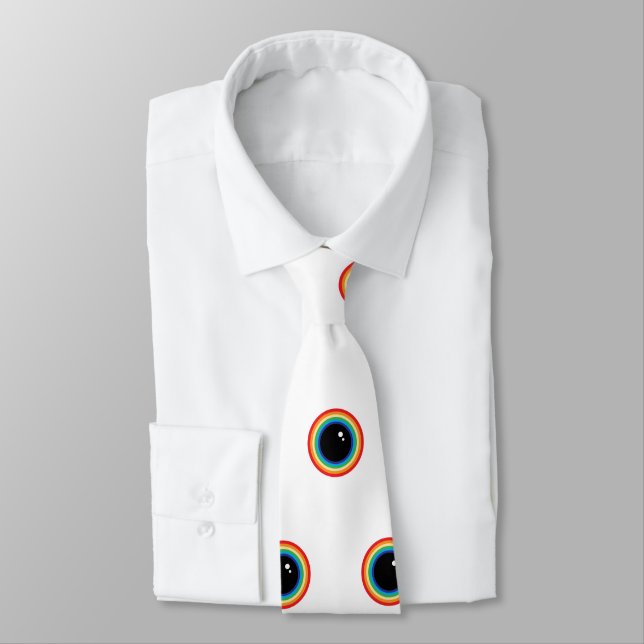 Cool Rainbow Eyes Tie (Tied)