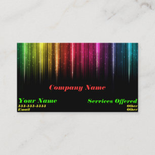 Cool rainbow light business card
