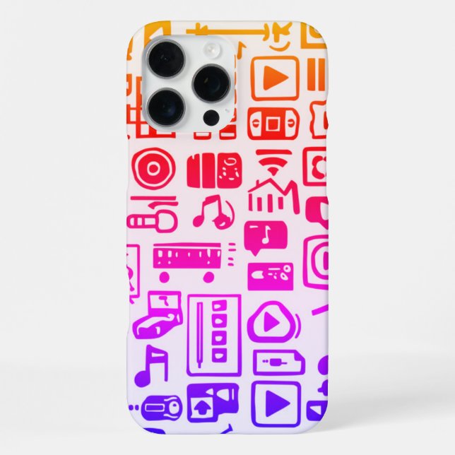 Cool Rainbow Pattern for Music Lovers iPhone Case (Back)