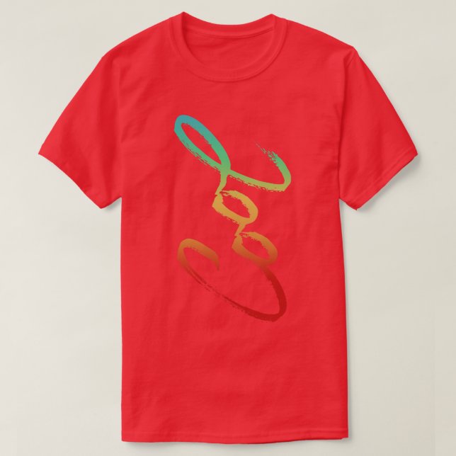 Cool Rainbow Text T-Shirt (Design Front)