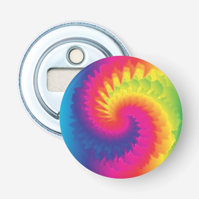Cool Rainbow Tie Dye Bottle Opener (Front)