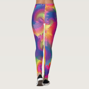 Cool Rainbow Tie Dye Pattern Leggings