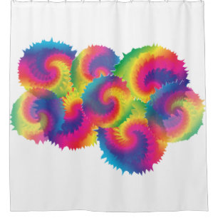 Cool Rainbow Tie Dye Pattern Shower Curtain