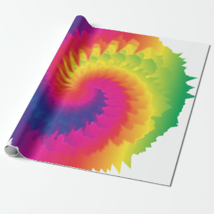 Cool Rainbow Tie Dye Wrapping Paper