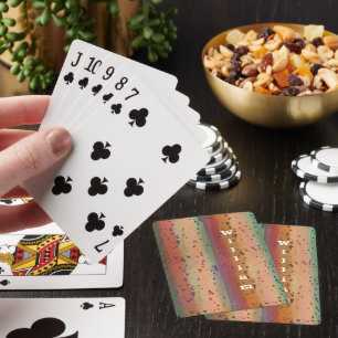 Cool Rainbow Trout Skin Pattern With Your Name Playing Cards